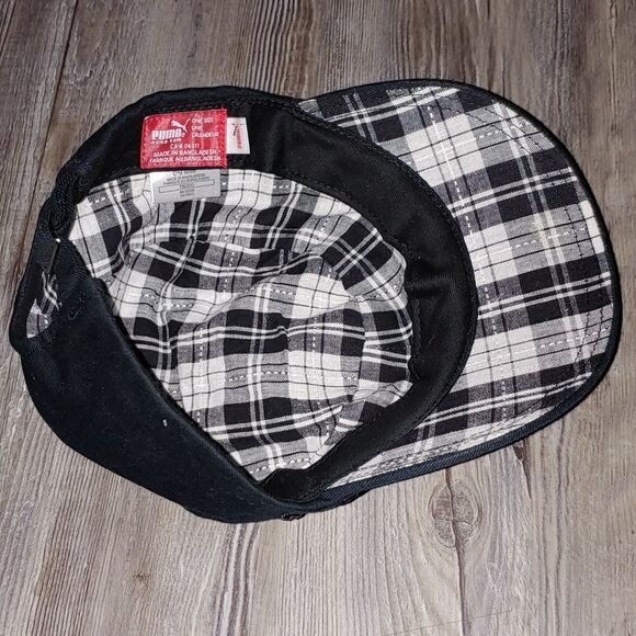 Puma black white cadet military style ladies hat NWOT - Picture 6 of 14